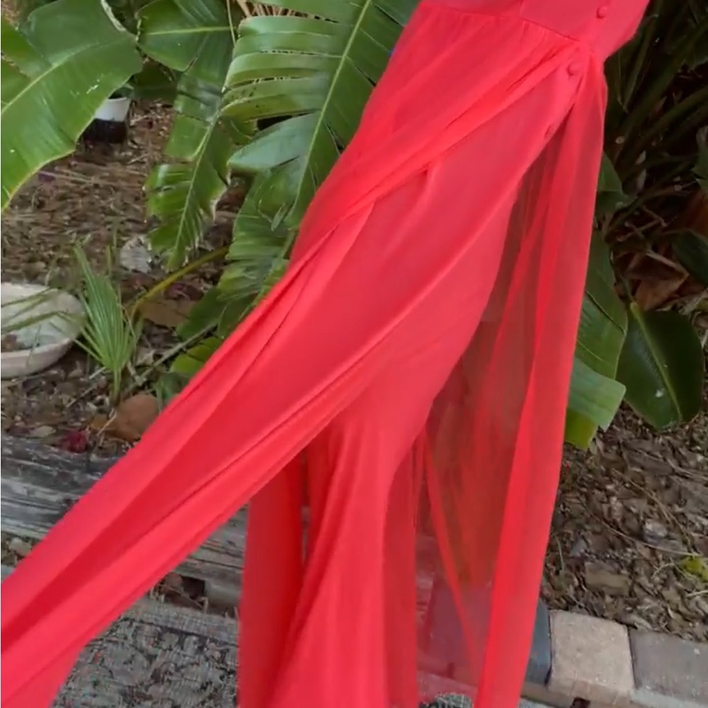 Vintage walk-through nylon nightgown/jumpsuit